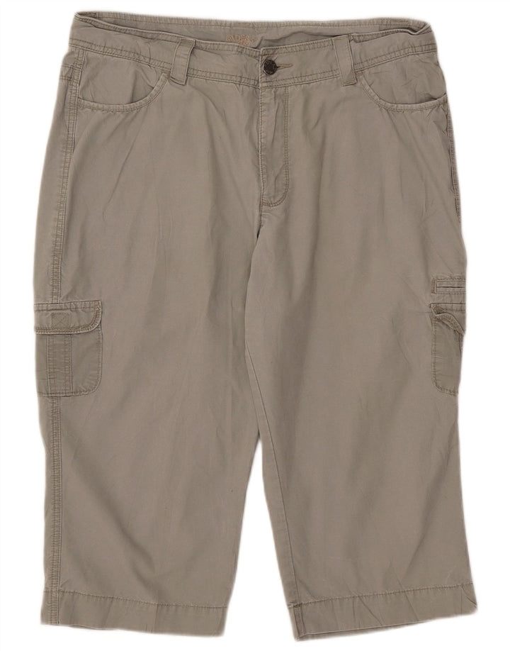 Shorts cargo feminino Lee Raiders US 16 2XL W34 algodão cinza