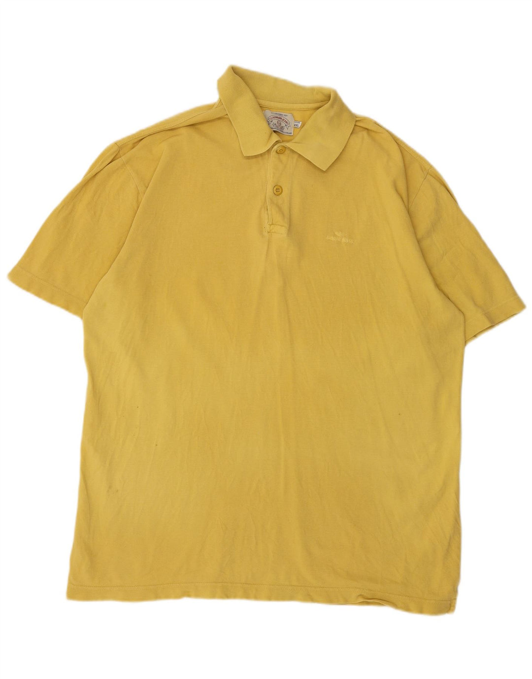 ARMANI JEANS Camisa polo masculina 2XL algodão amarelo