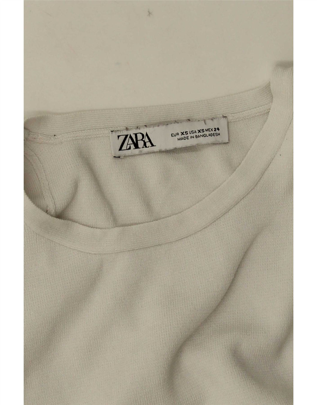 Zara Womens Crop Vest Top UK 4 XS Branco