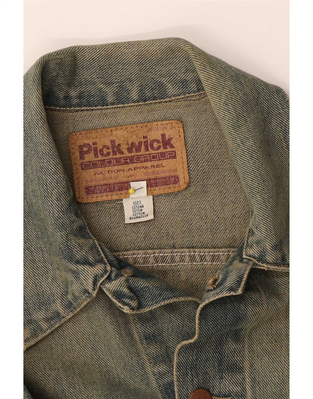 Jaqueta jeans feminina Pickwick Reino Unido 14 grande algodão azul