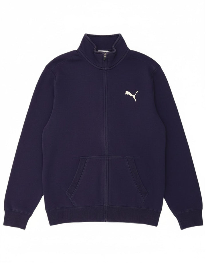 PUMA Mens Tracksuit Top Jacket Grande Algodão Azul Marinho
