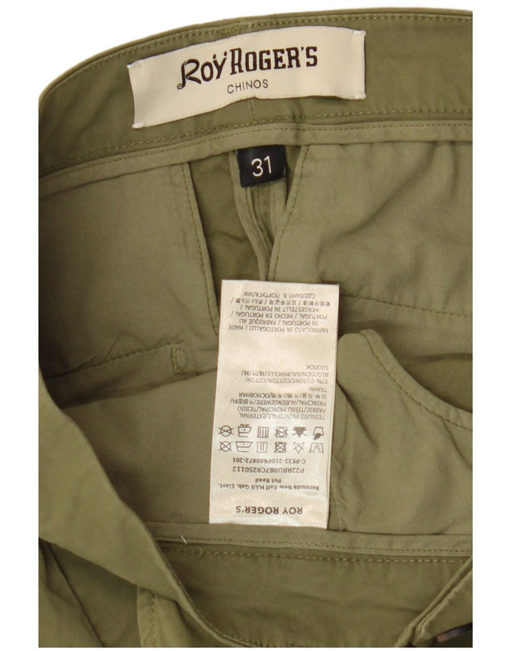 Roy Rogers Mens Chino Shorts W31 Algodão Cáqui Médio
