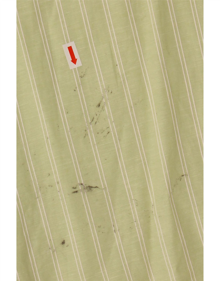 Camisa masculina Tommy Hilfiger de algodão listrado verde médio