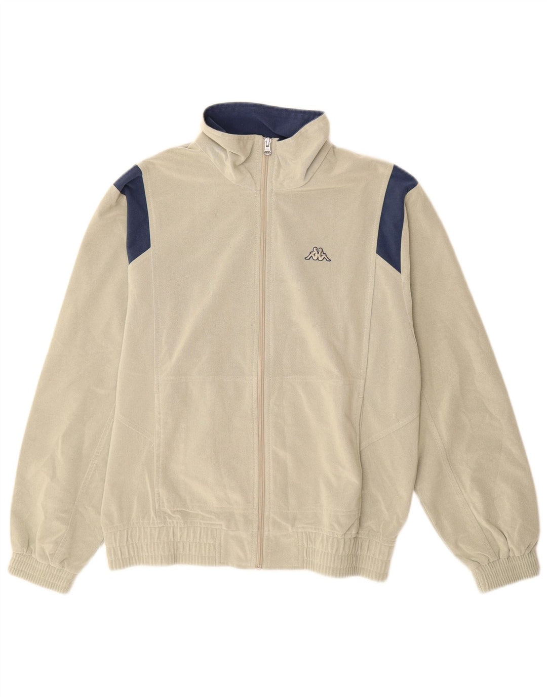 KAPPA Mens Treino Top Jacket Pequeno Bege Colourblock Poliéster