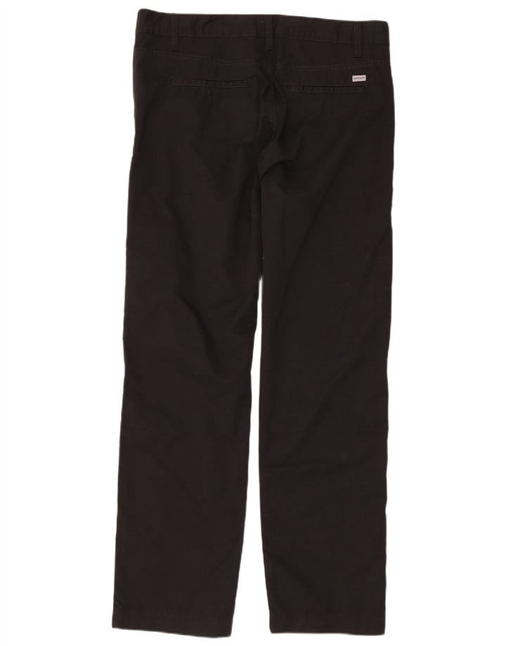 Calça chino reta masculina CARHARTT W34 L32 algodão preto
