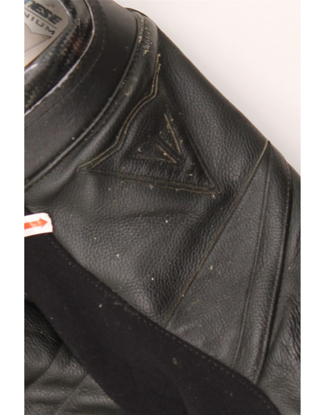 Jaqueta masculina de couro gráfico DAINESE Racer IT 50 grande couro preto