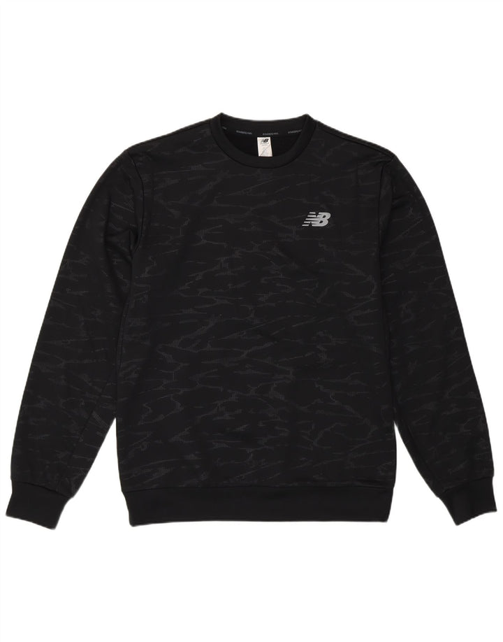 Moletom New Balance Masculino Jumper Pequeno Poliéster Camuflado Preto