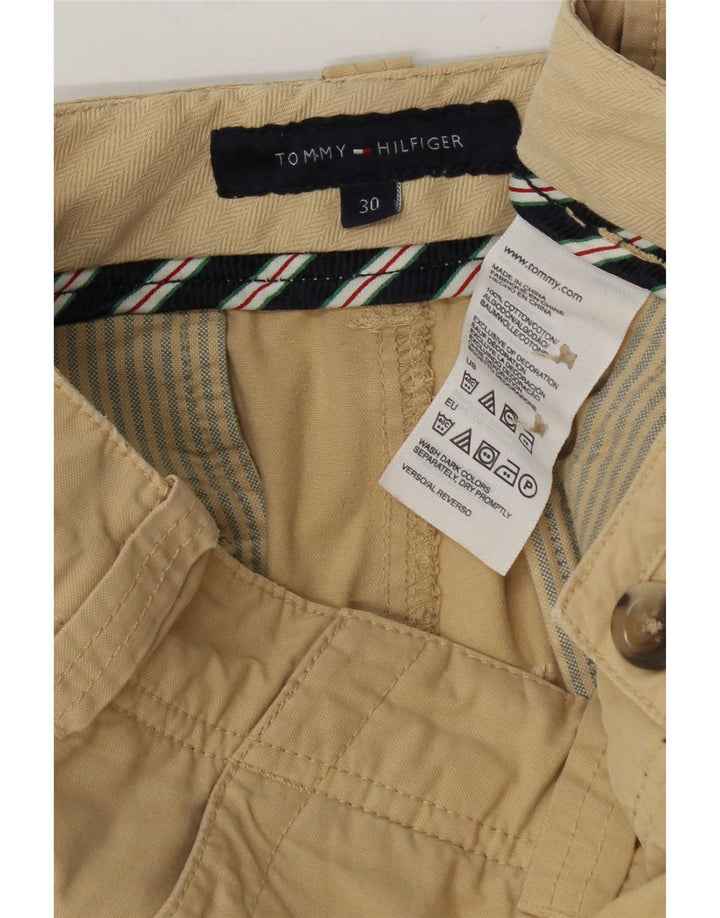 Shorts cargo masculino Tommy Hilfiger W30 algodão cáqui médio