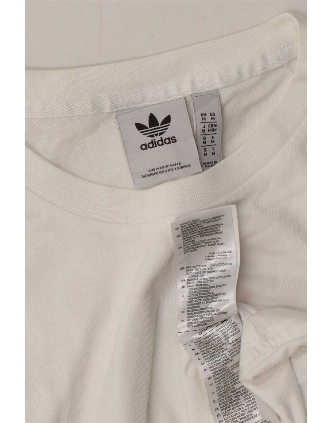 Adidas Mens Graphic T-Shirt Top Médio Algodão Branco