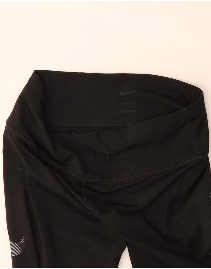 Leggings femininas Nike Dri Fit Graphic UK 14 grande poliéster preto