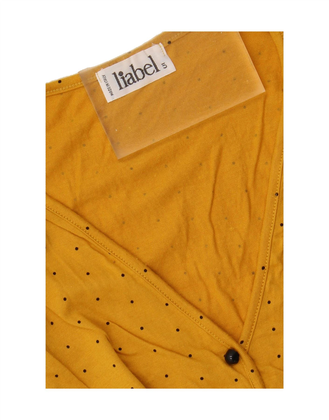 VINTAGE Womens Waistcoat UK 6 XS Yellow Polka Dot Cotton Vintage Vintage and Second-Hand Vintage from Messina Hembry 