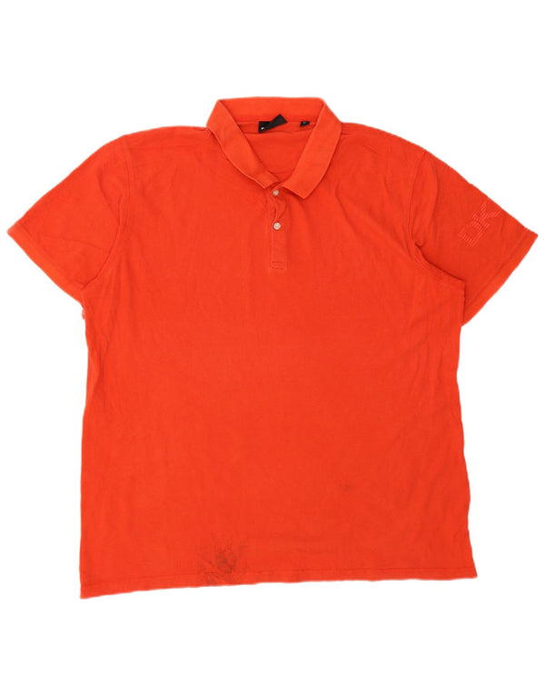 Camisa polo masculina gráfica DKNY 2XL algodão laranja