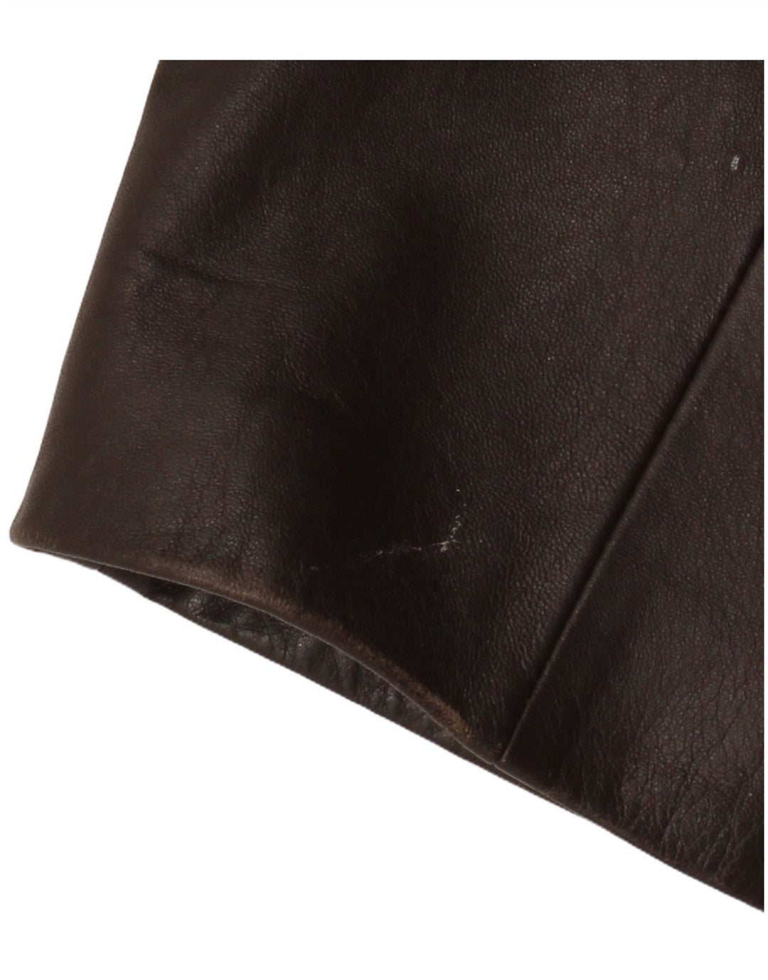 Jaqueta blazer feminina vintage de couro com 3 botões Reino Unido 18 XL couro marrom