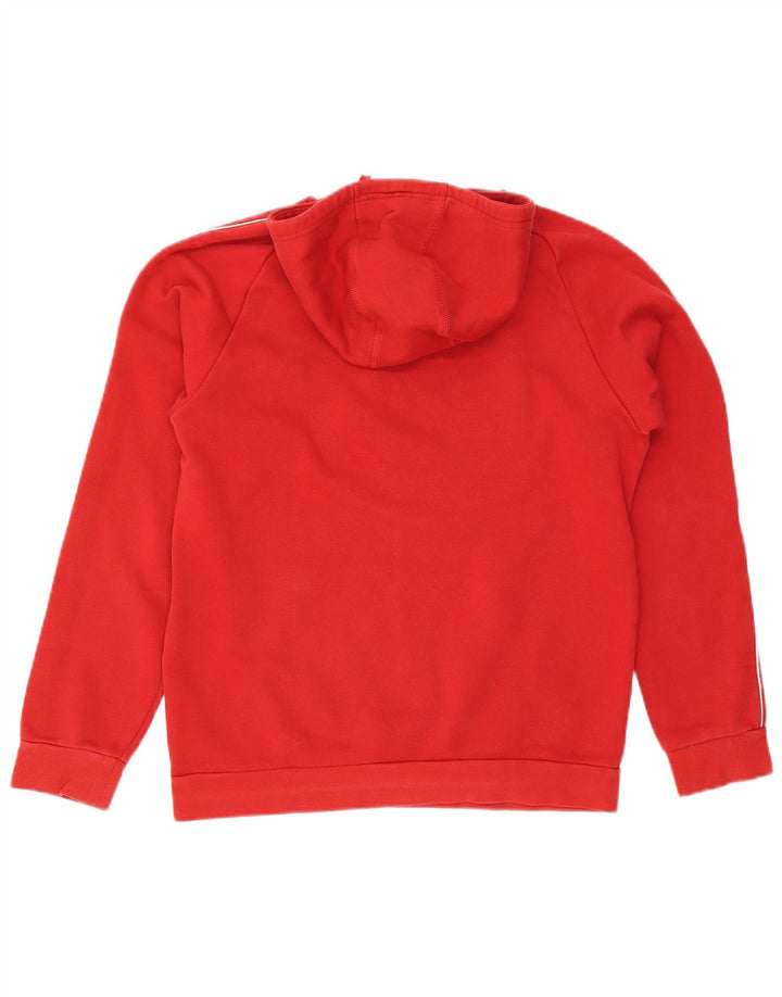 Adidas Mens Hoodie Jumper Médio Algodão Vermelho