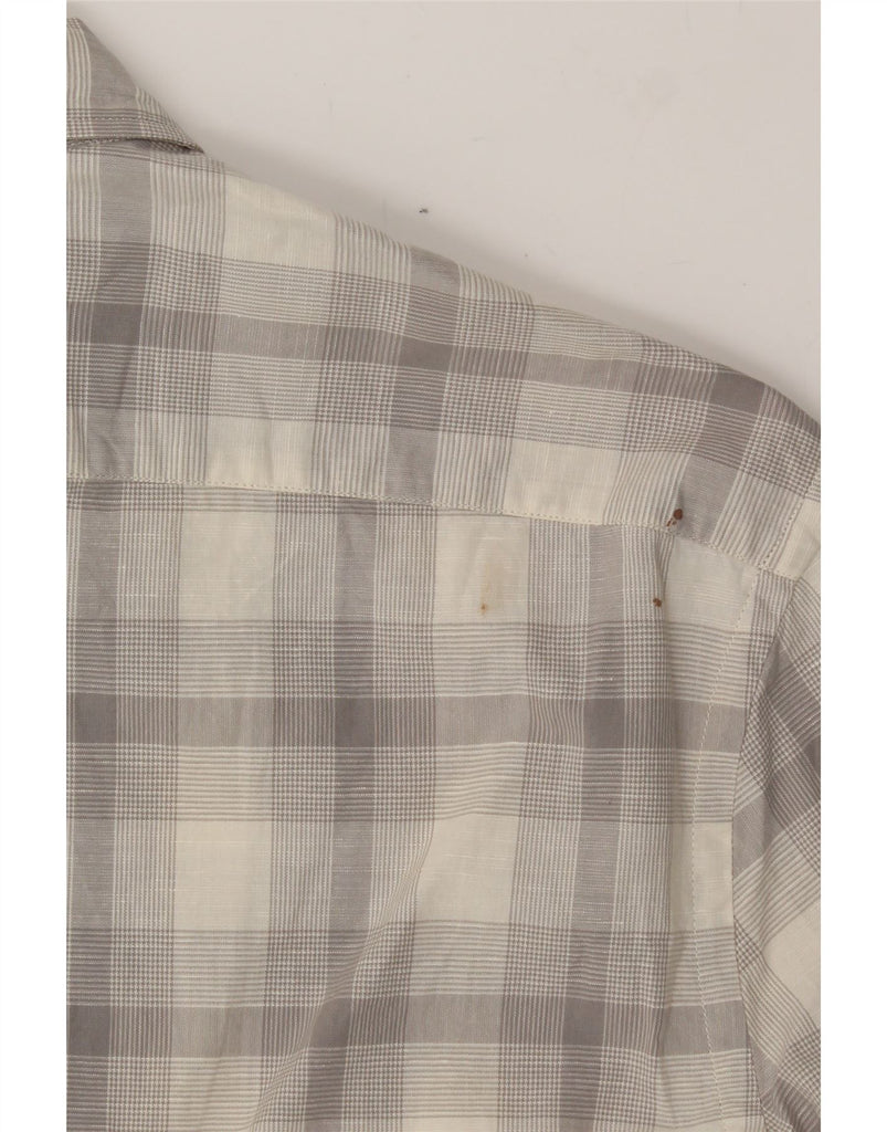 BURBERRY Mens Shirt Medium Grey Check Cotton Vintage Burberry and Second-Hand Burberry from Messina Hembry 