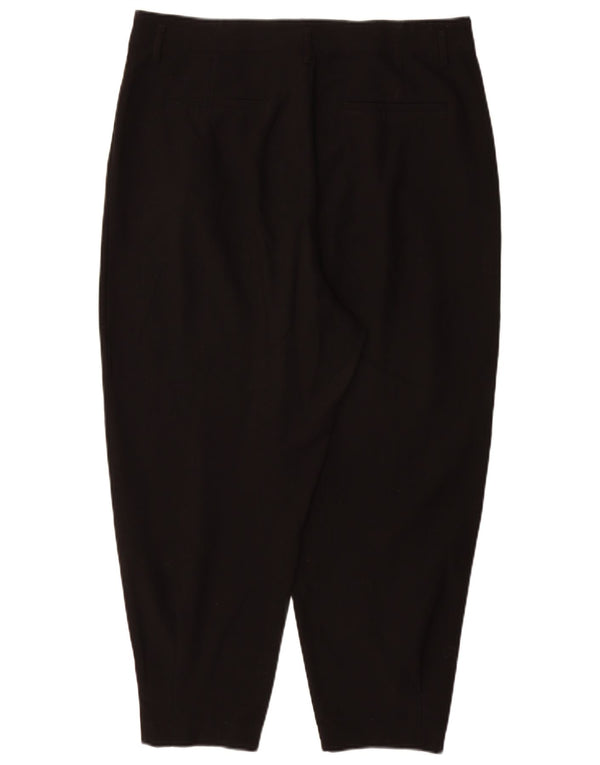 Calça feminina Zara cintura alta cônica cortada XL W32 L25 preta