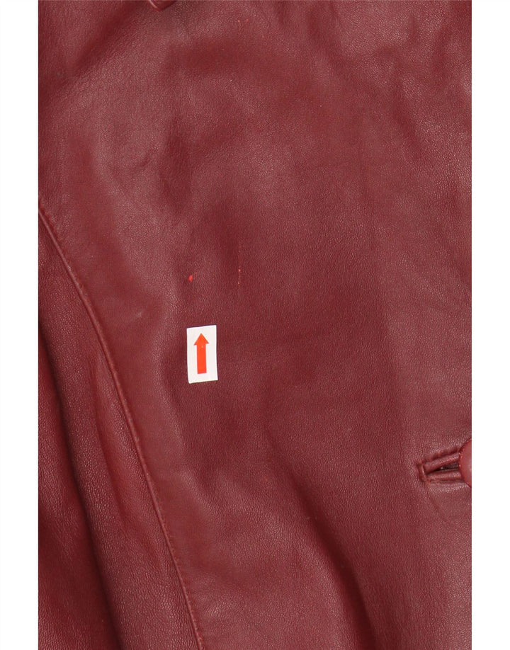 Casaco feminino de couro grande Barisal EU 48 2XL couro marrom