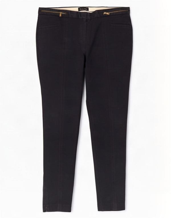 Calça casual justa feminina Massimo Dutti grande W32 L29 azul marinho