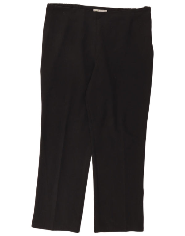 Calça feminina reta casual Marks & Spencer UK 18 XL W38 L29 preta