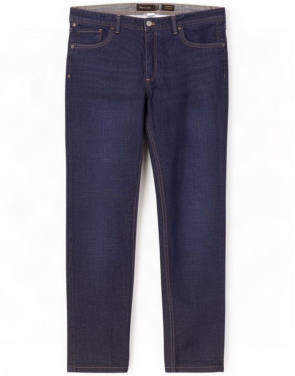 Massimo Dutti Mens Slim Jeans EU 44 Grande W34 L30 Azul Marinho Algodão