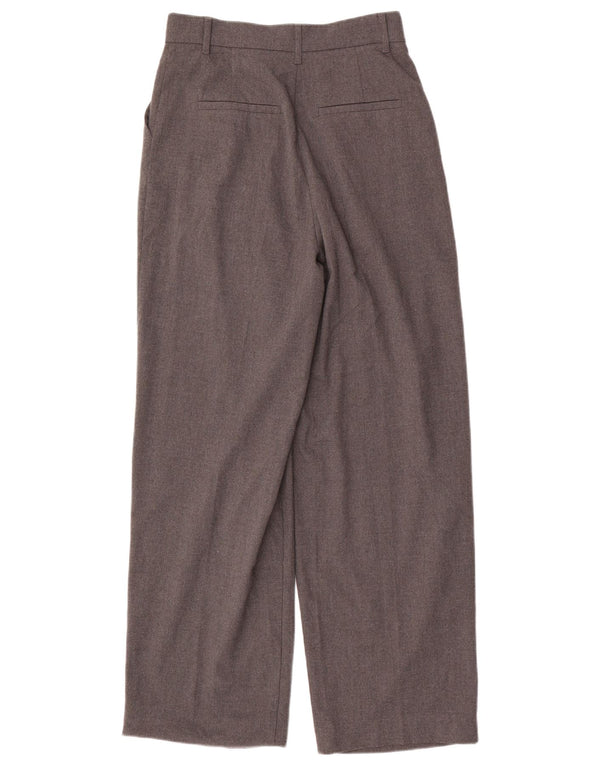 Zara Calça Chino Feminina Cintura Alta Pegada Pequena W26 L29 Poliéster Cinza