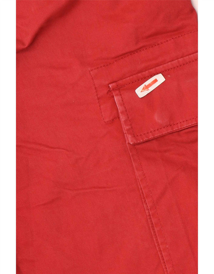 Timberland Mens Relaxed Fit Cargo Shorts W31 Médio Algodão Vermelho