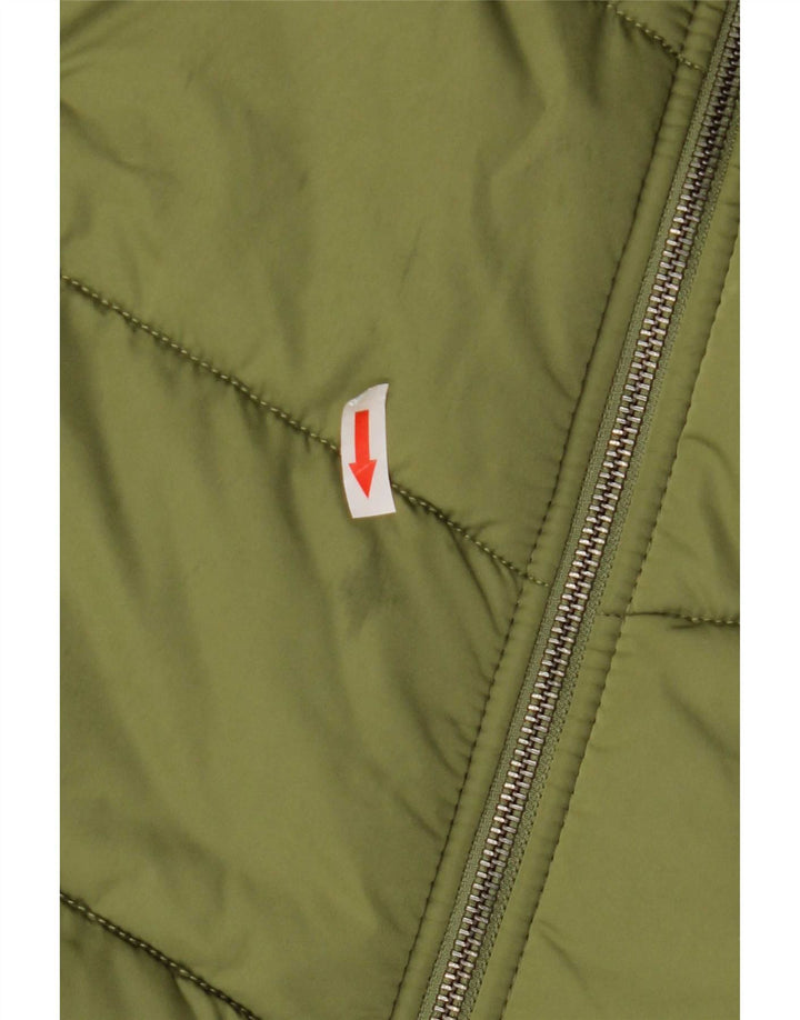 Casaco acolchoado com capuz feminino Vans UK 16 grande verde