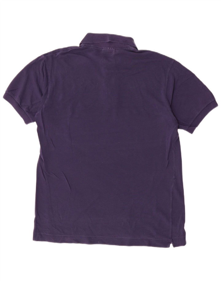 Camisa polo masculina Lacoste tamanho 3 pequeno algodão azul marinho