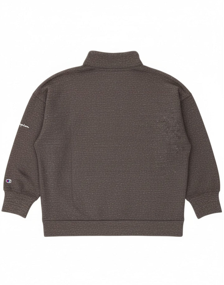 Jaqueta feminina de treino superdimensionada Champion UK 14 cinza médio manchado