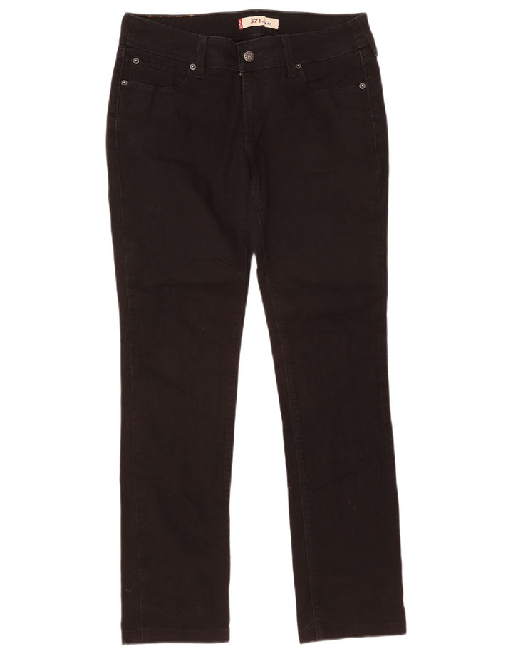 Calça jeans feminina Levi's 571 Slim W32 L30 algodão preto