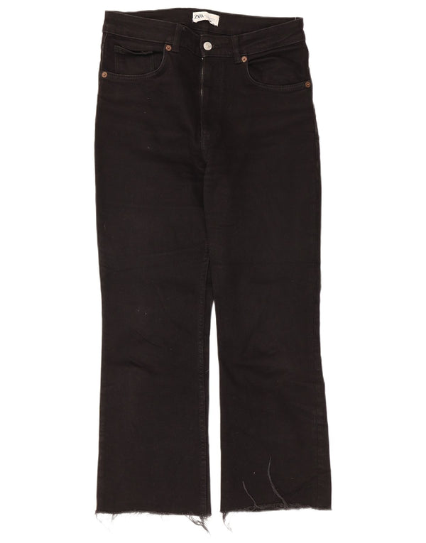 Calça jeans feminina Zara EU 42 grande W32 L25 algodão preto