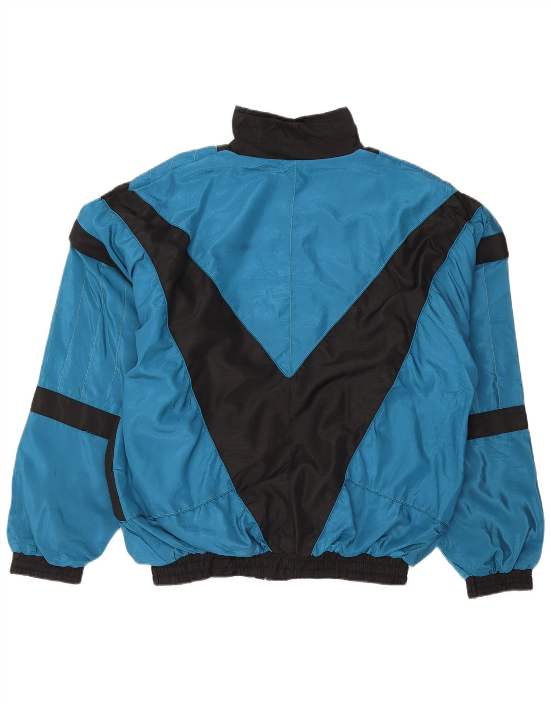 Casaco de treino masculino vintage XL azul colorblock