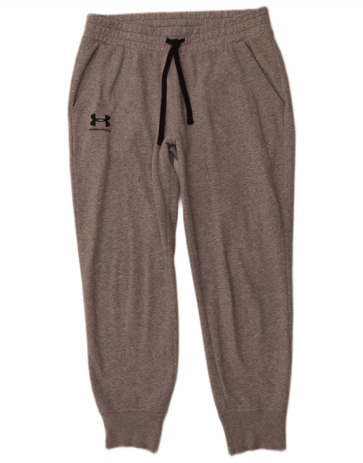 Calça esportiva masculina UNDER ARMOUR com corte solto e corrida cinza médio