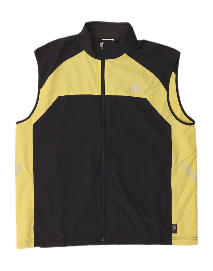 Adidas Mens Climashell Tracksuit Top Jacket Grande Preto Colorblock