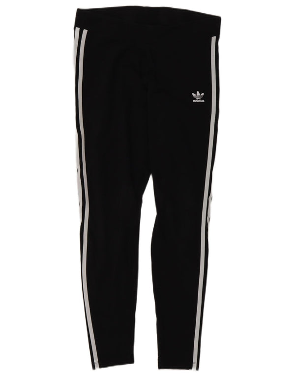Leggings Adidas Femininas UK 14 Médio Algodão Preto