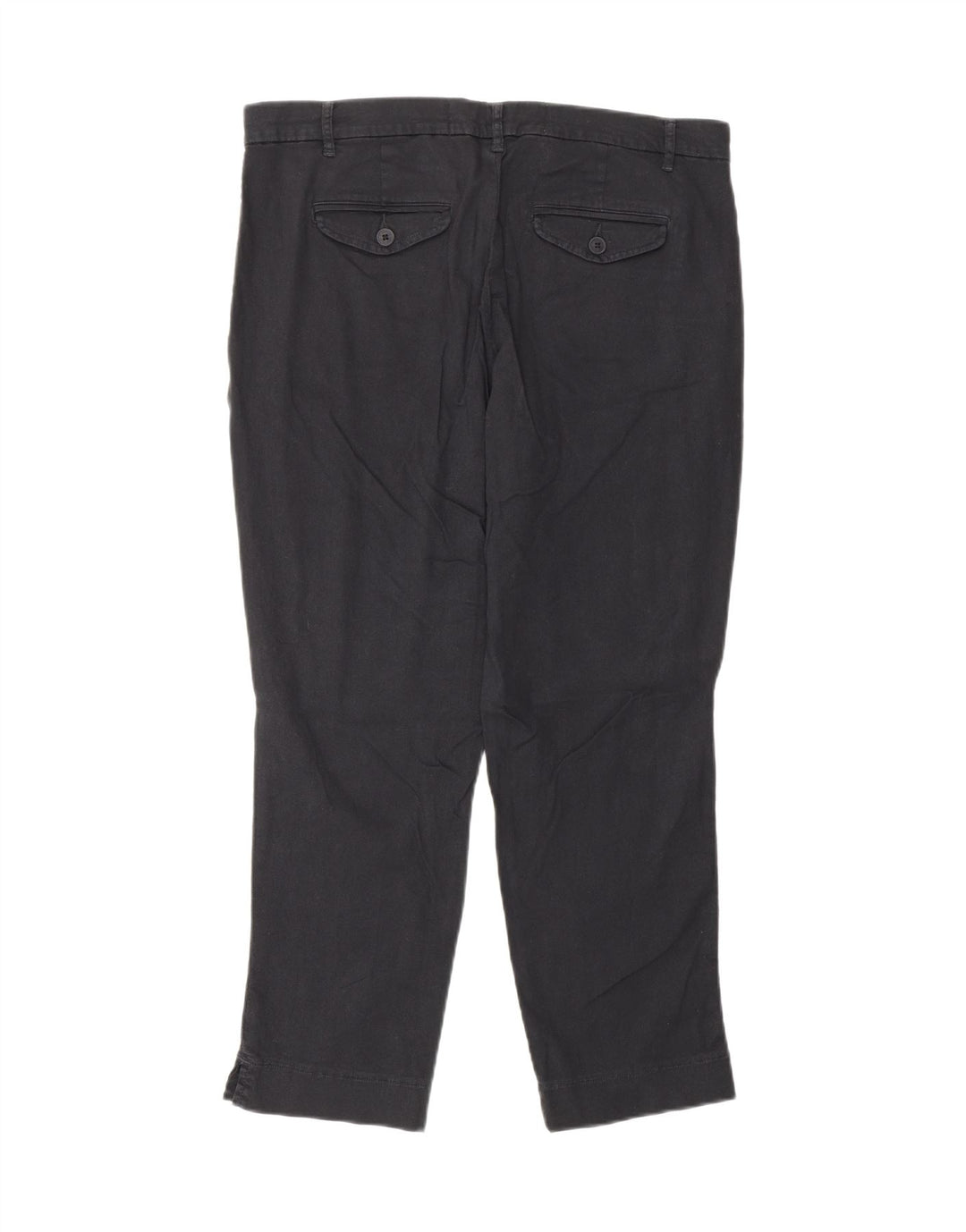 Calça feminina cortada cônica BENETTON W32 L25 preta