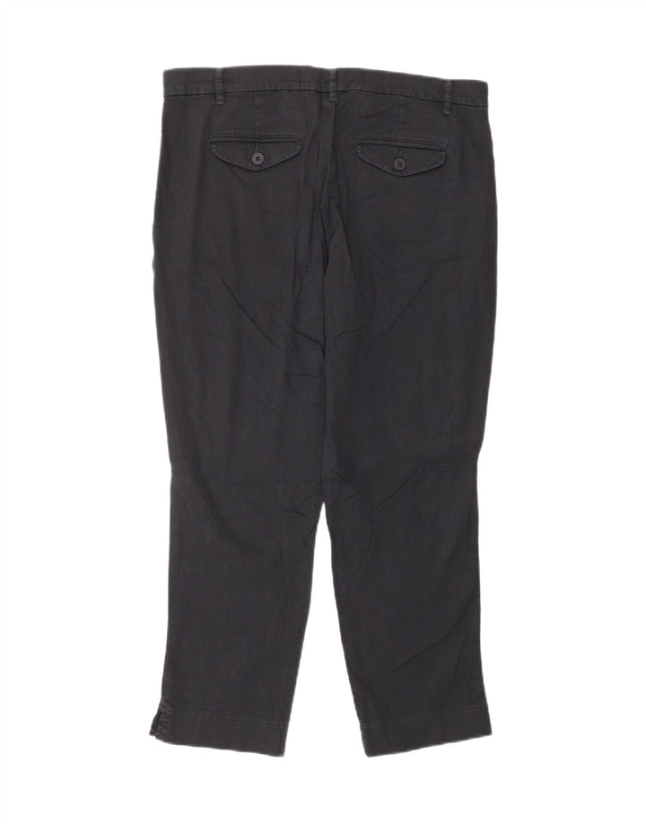 Calça feminina cortada cônica BENETTON W32 L25 preta