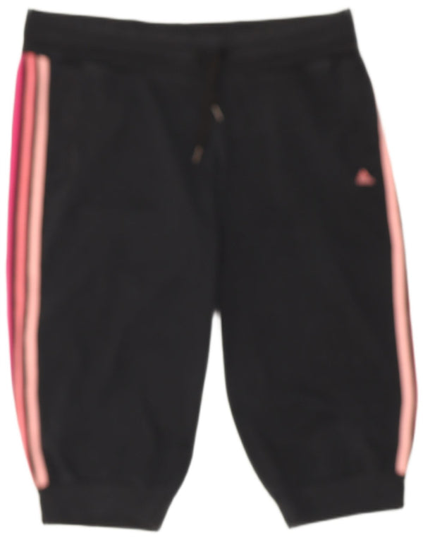 Adidas Womens Climalite Calças de treino Joggers UK 16/18 Grande Preto