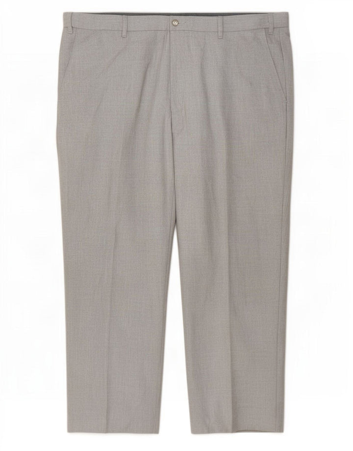 Calça casual masculina Marks & Spencer W40 L29 cinza poliéster