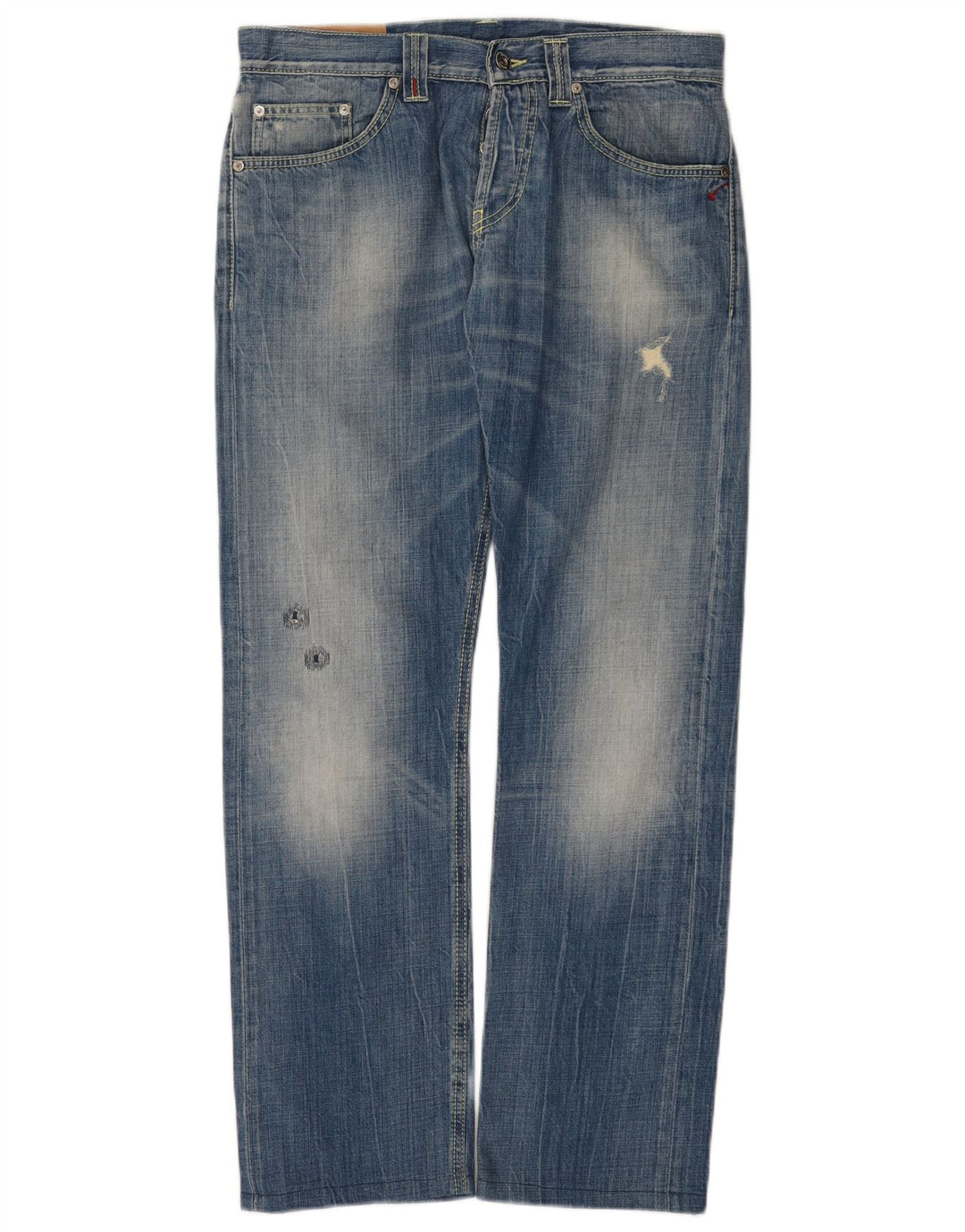 Dondup Jeans retos femininos desgastados W32 L30 algodão azul
