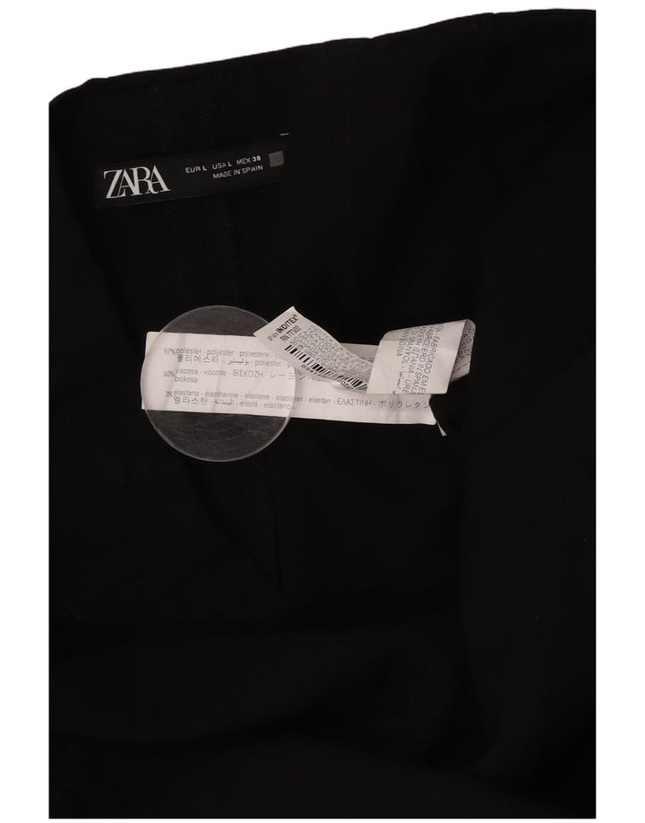 Zara Womens Skort Mini Saia Grande W30 Poliéster Preto