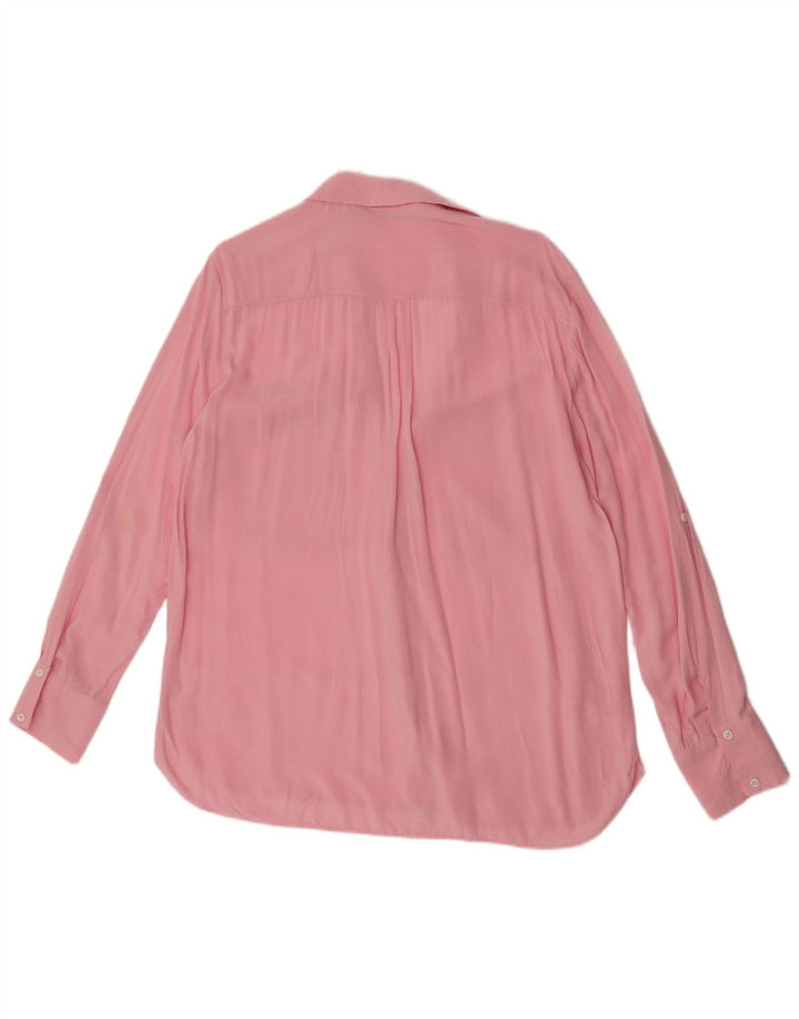 Zara Camisa Feminina UK 16 Grande Rosa