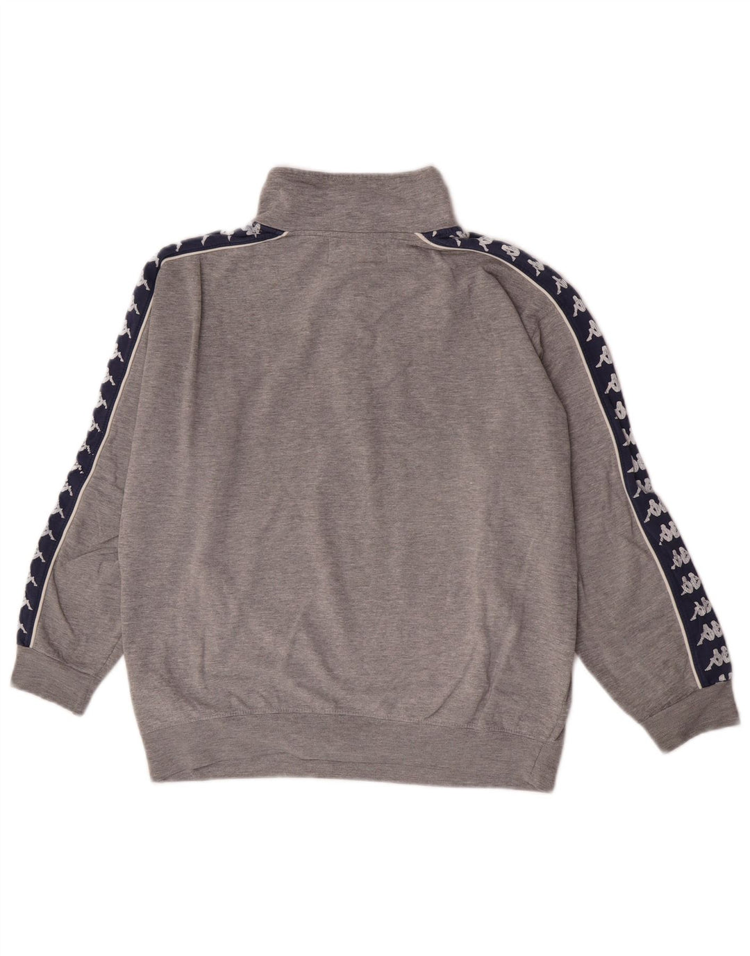 Kappa moletom gráfico feminino jumper UK 14 bloco cinza médio