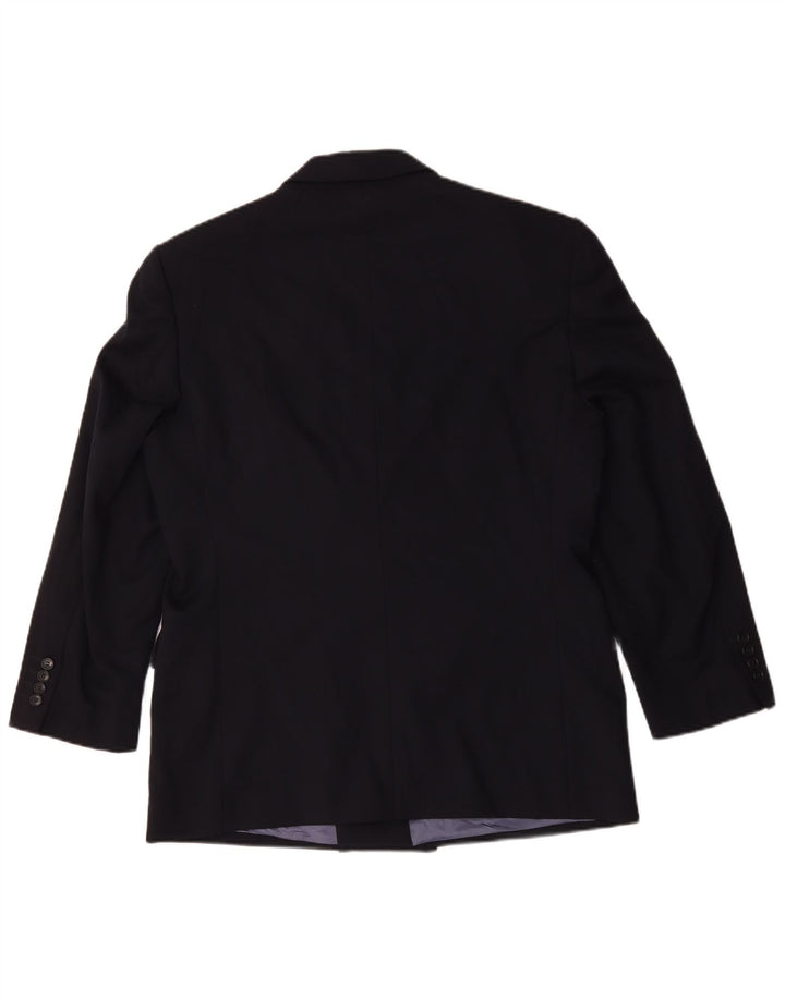 Jaqueta blazer masculina Marks & Spencer com peito duplo Reino Unido 40 médio azul marinho