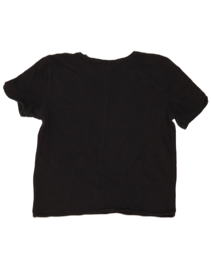 Camiseta feminina Zara UK 12 médio preto