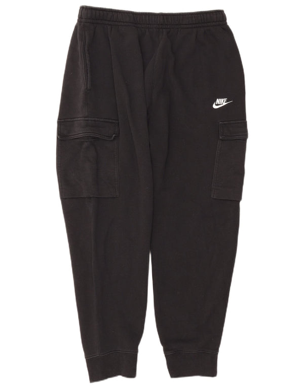 NIKE Mens Cargo Calças de treino Joggers grandes de algodão preto