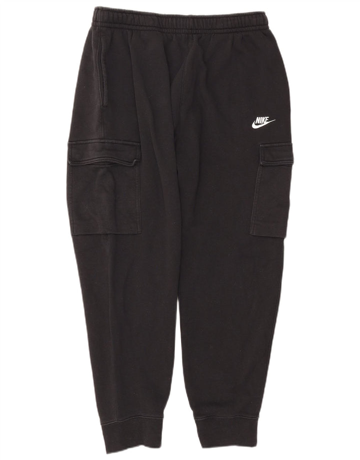 NIKE Mens Cargo Calças de treino Joggers grandes de algodão preto