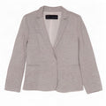 Jaqueta Zara Womens Open Blazer Reino Unido 12 Médio Cinza