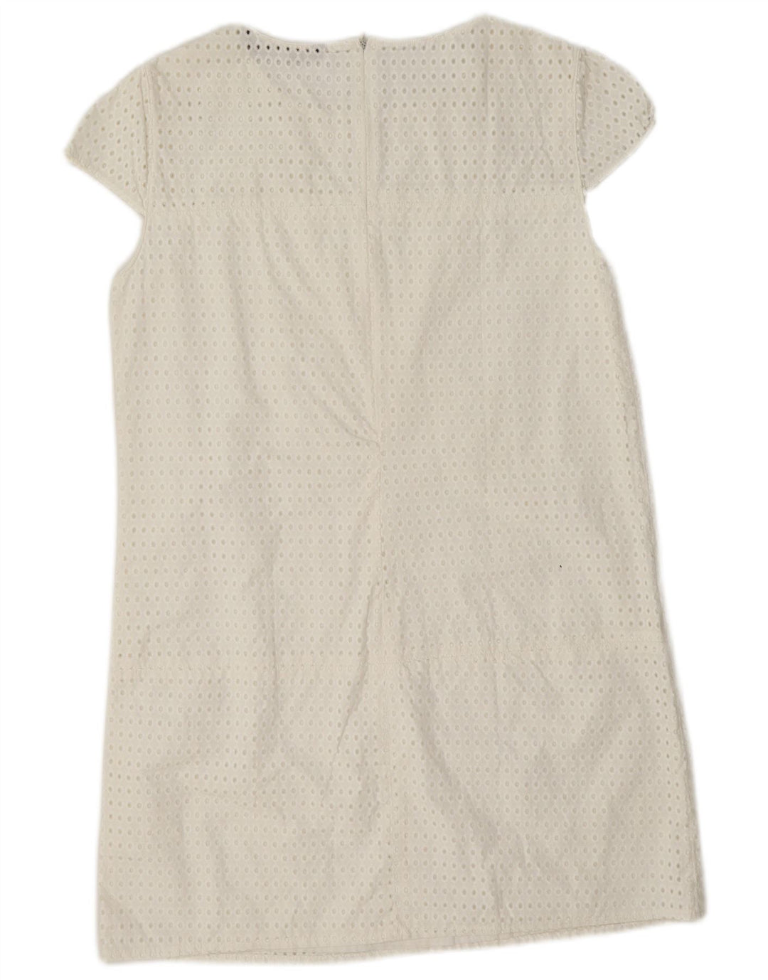Zara Vestido Shift Feminino Reino Unido 12 Médio Branco
