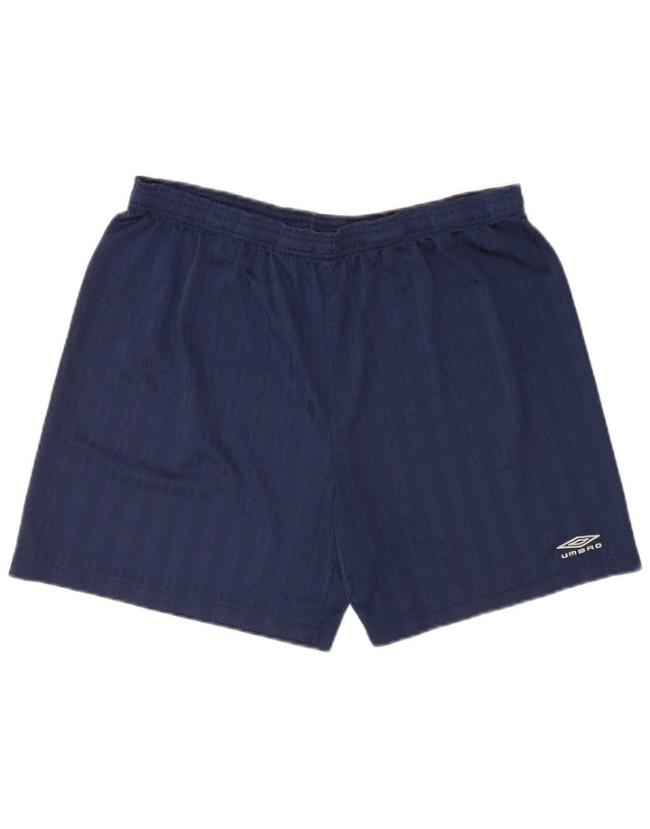Shorts esportivos gráficos masculinos da Umbro XL azul marinho poliéster